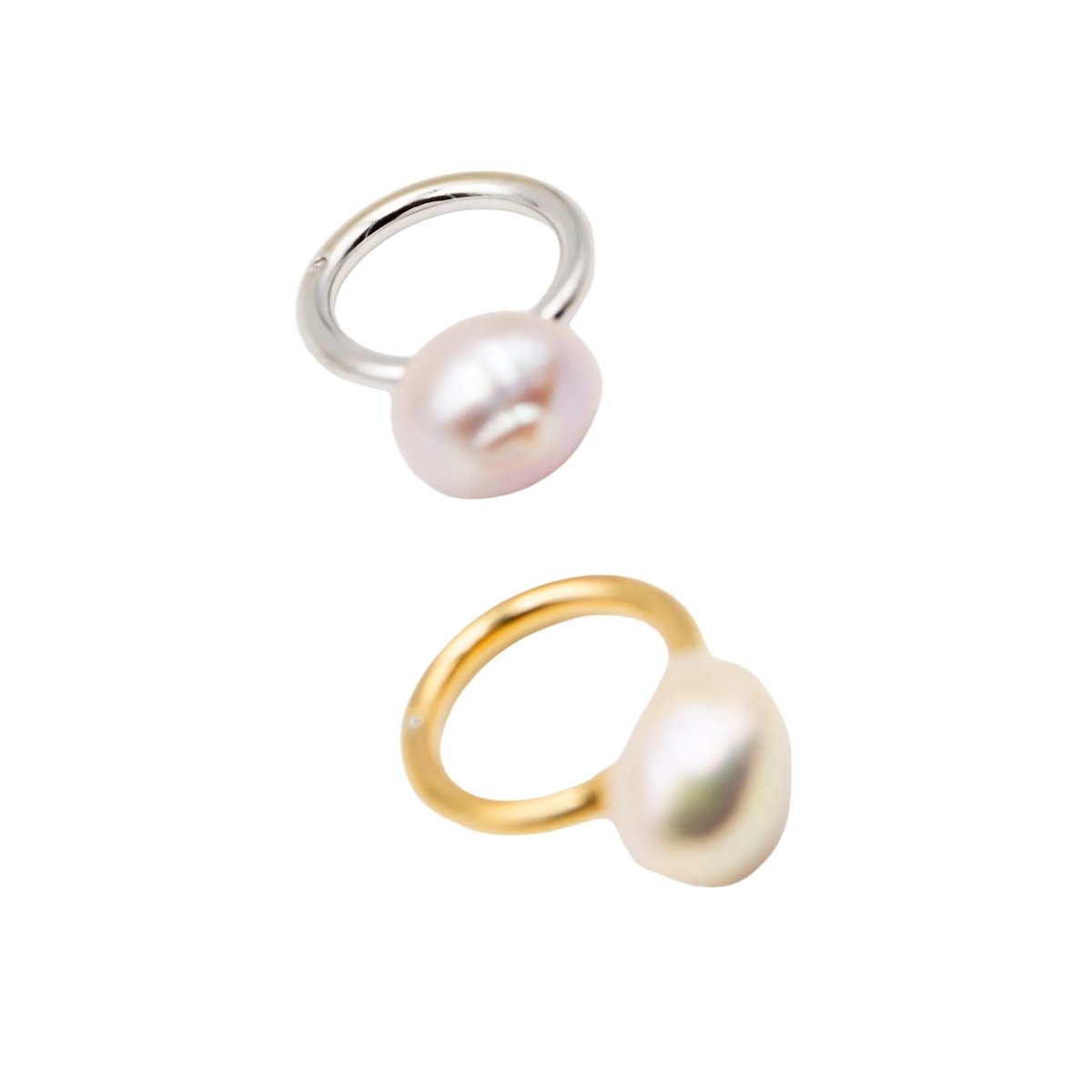 Bague Solitaire en or blanc et perle - Castafiore