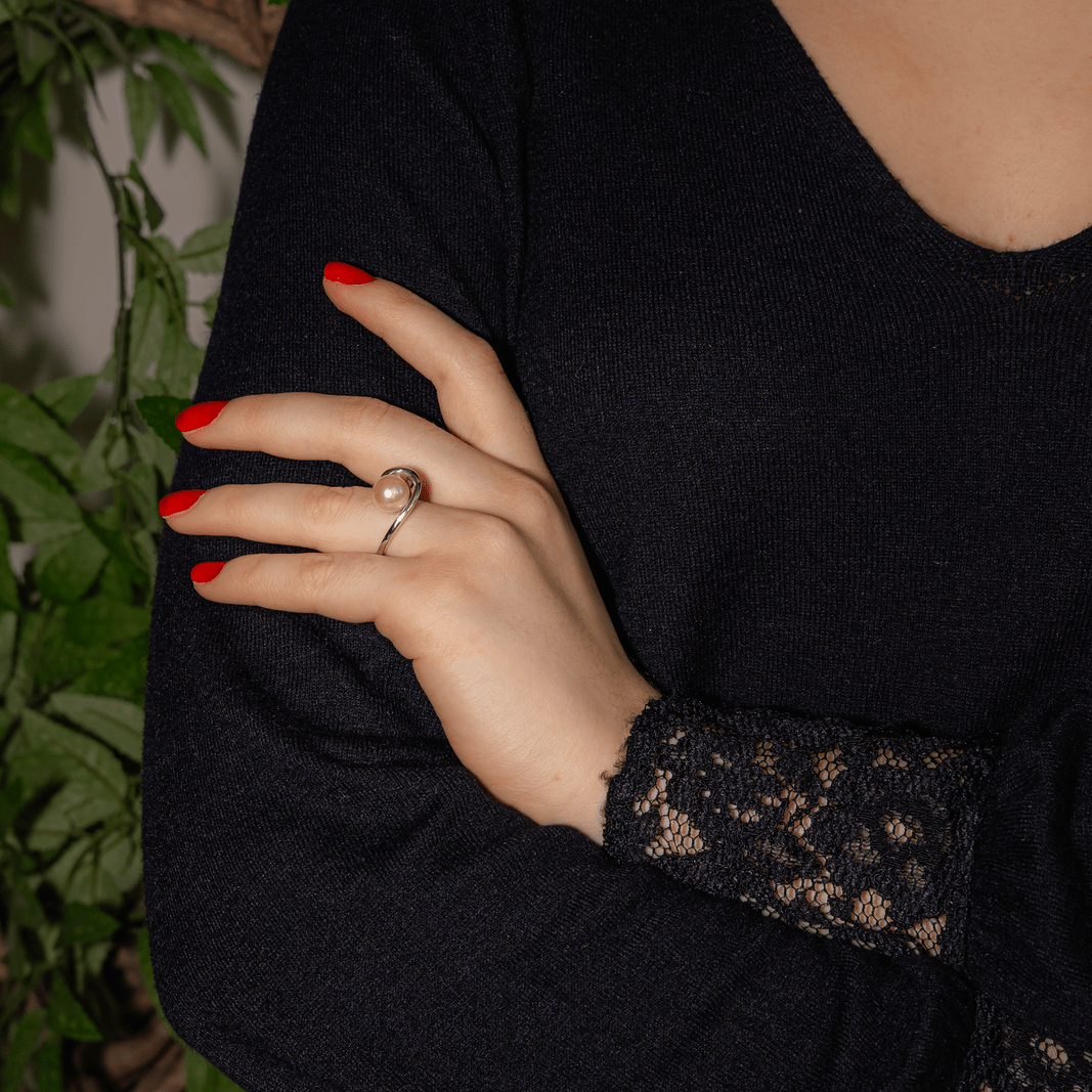 Ring White gold Pearl