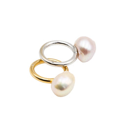 Bague Solitaire en or blanc et perle - Castafiore