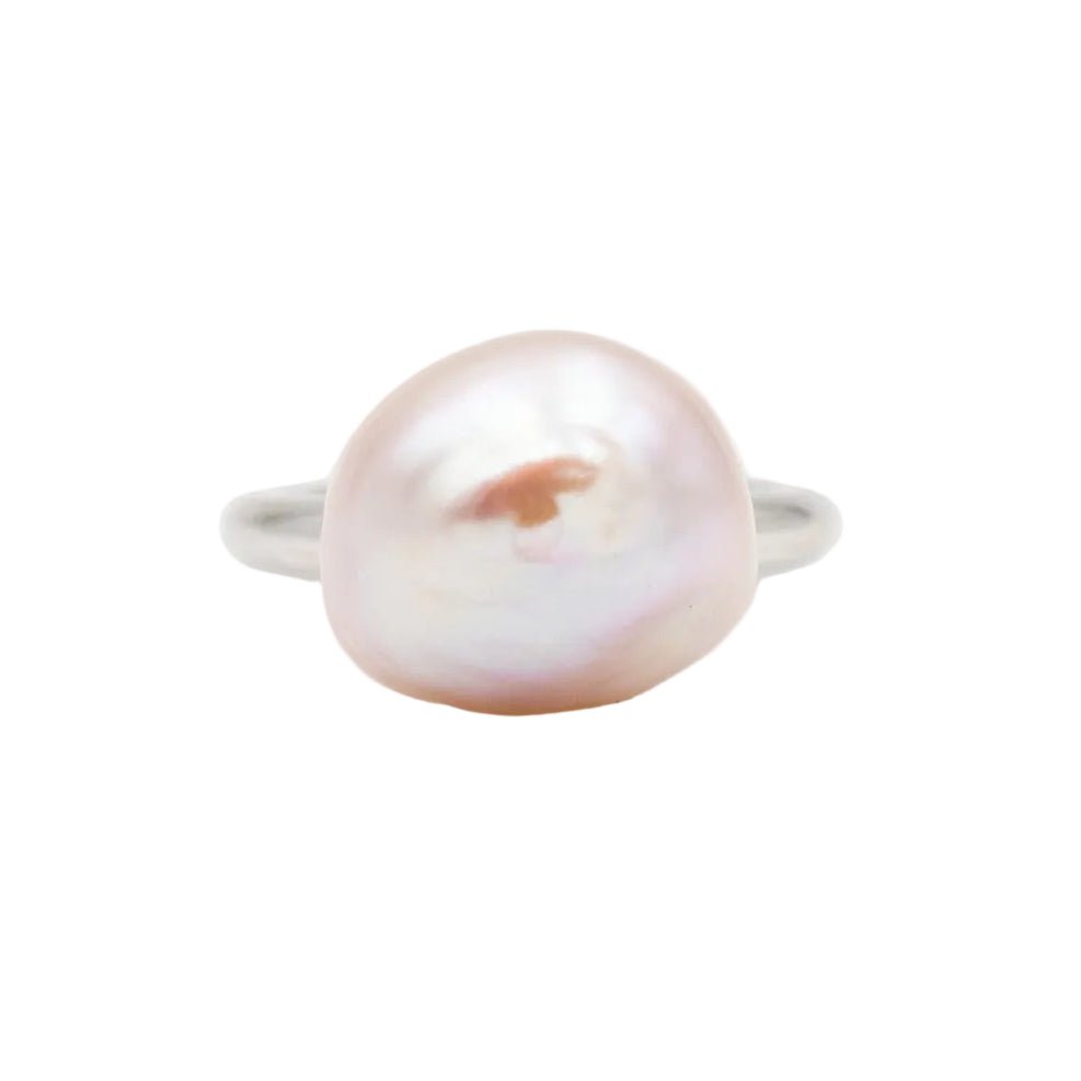 Bague Solitaire en or blanc et perle - Castafiore