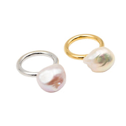 Bague Solitaire en or blanc et perle - Castafiore