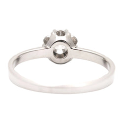 Bague Solitaire en or blanc et saphir - Castafiore