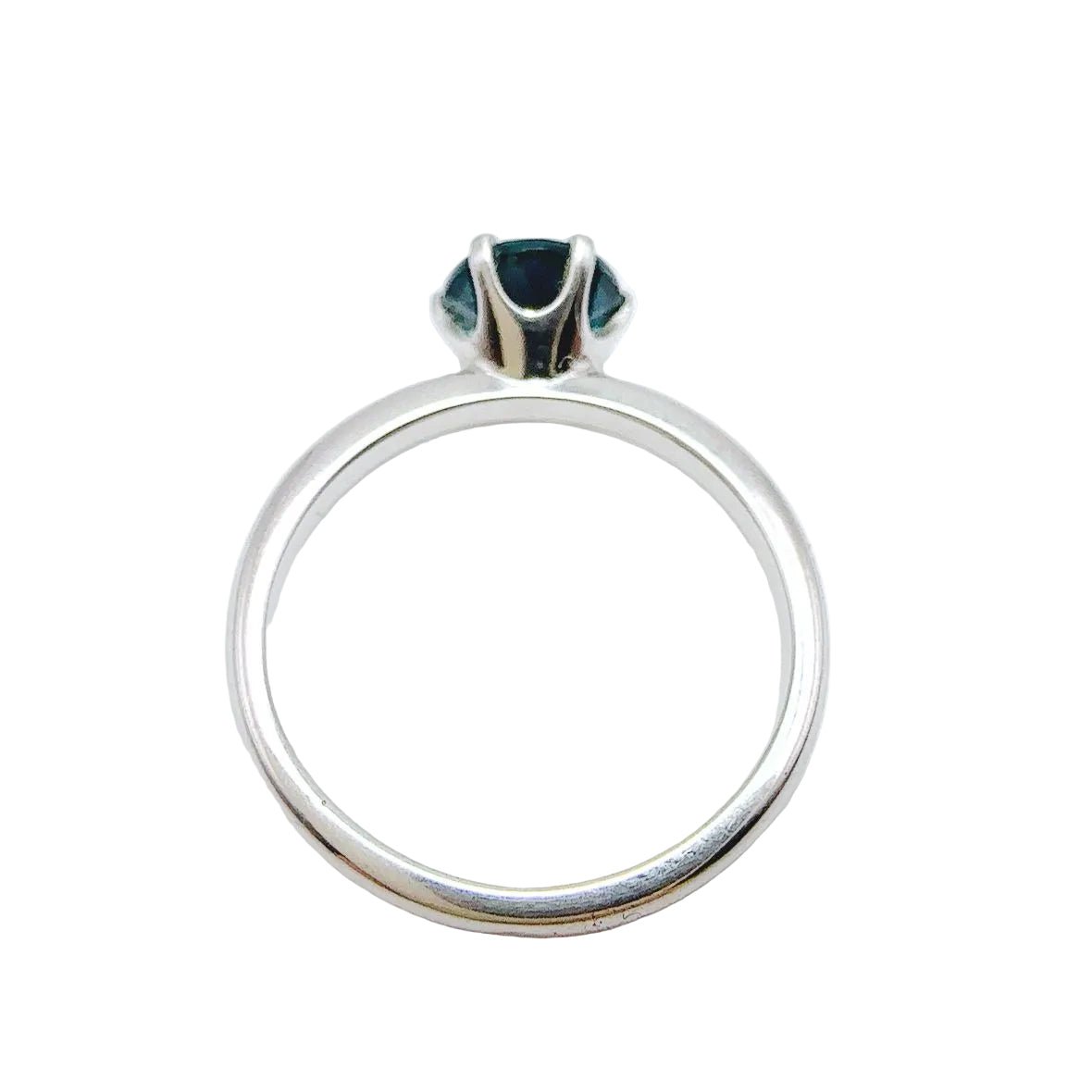 Bague Solitaire en or blanc et topaze - Castafiore