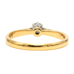 Bague Solitaire en or blanc, or jaune et diamant - Castafiore