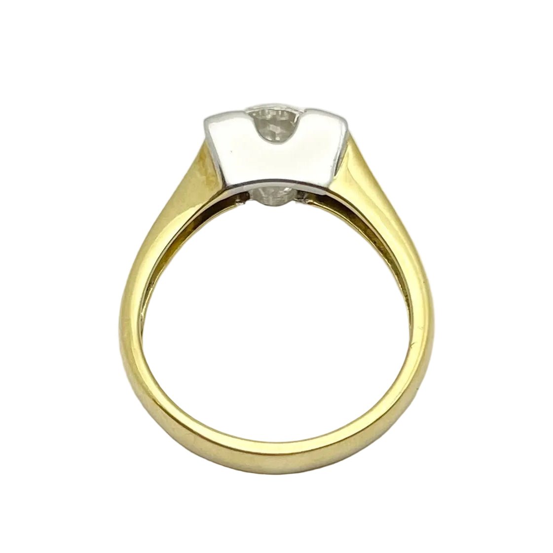 Bague Solitaire en or blanc, or jaune et diamant - Castafiore