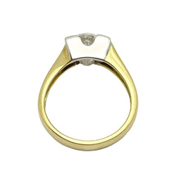 Bague Solitaire en or blanc, or jaune et diamant - Castafiore