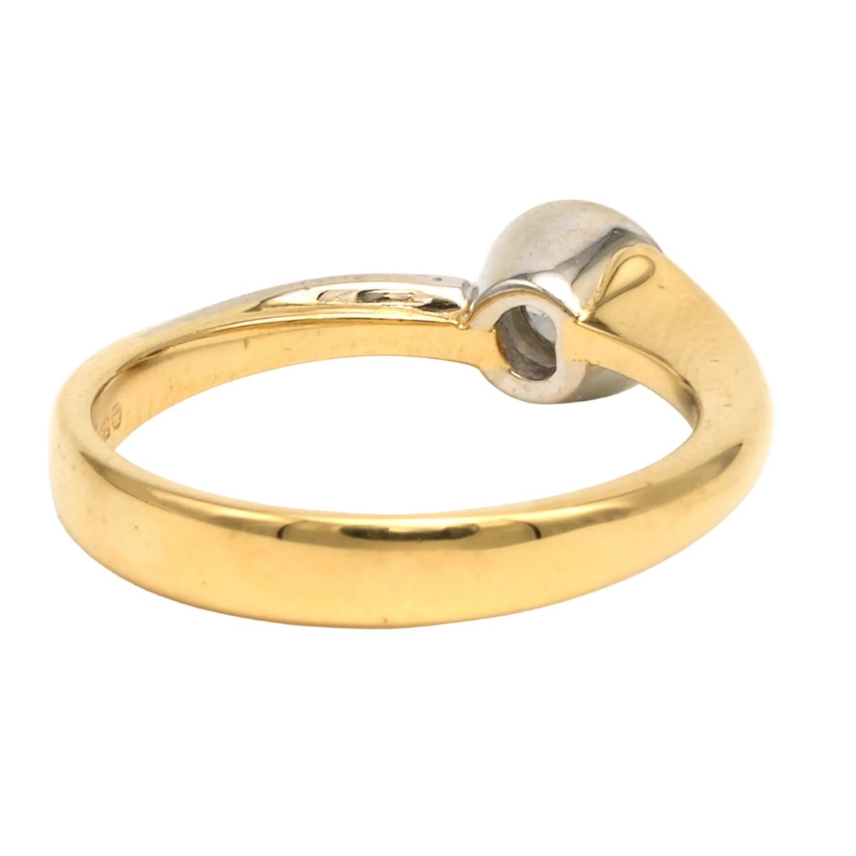 Bague Solitaire en or blanc, or jaune et diamant - Castafiore