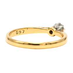 Bague Solitaire en or blanc, or jaune et diamant - Castafiore