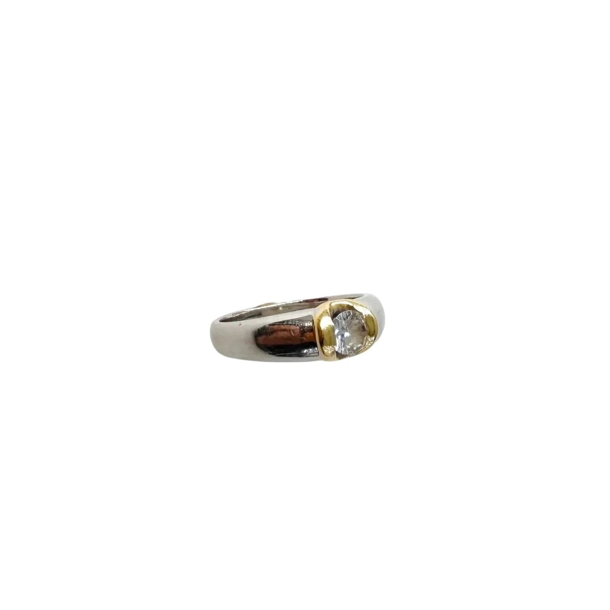 Bague Solitaire en or blanc, or jaune et diamant - Castafiore
