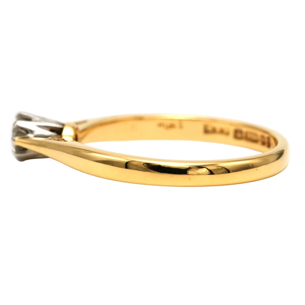 Bague Solitaire en or blanc, or jaune et diamant - Castafiore