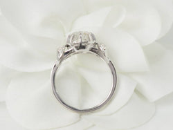 Bague solitaire en or blanc platine et diamant 1,20ct - Castafiore