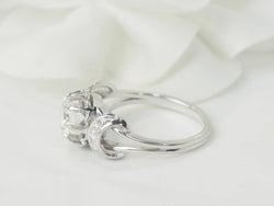 Bague solitaire en or blanc platine et diamant 1,20ct - Castafiore