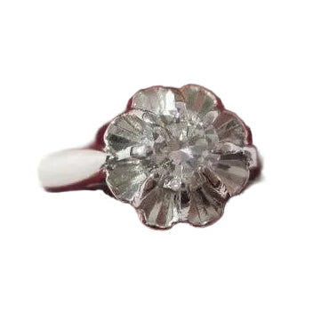 Bague Solitaire en or blanc, platine, et diamant - Castafiore