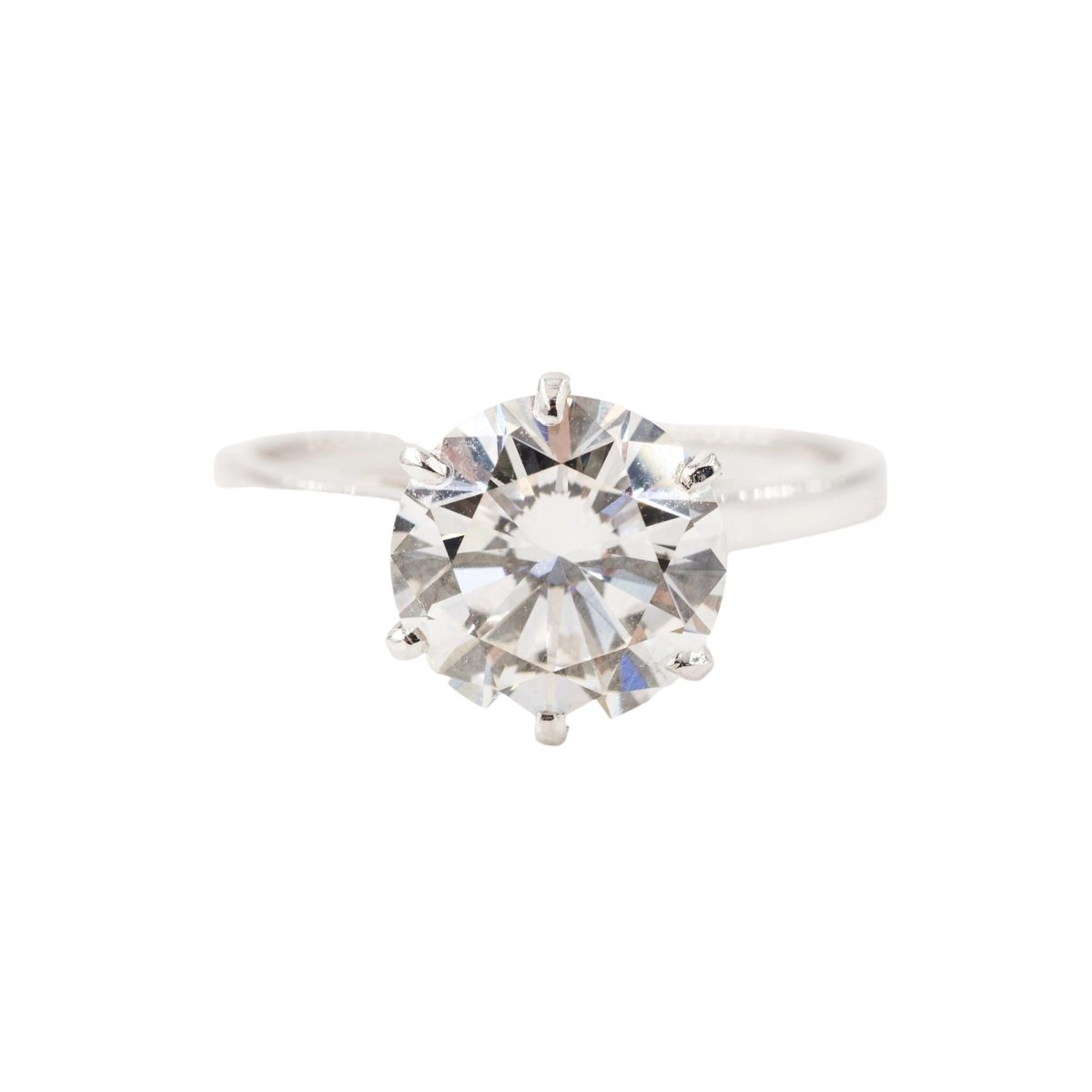 Bague Solitaire en or blanc, platine et diamant - Castafiore