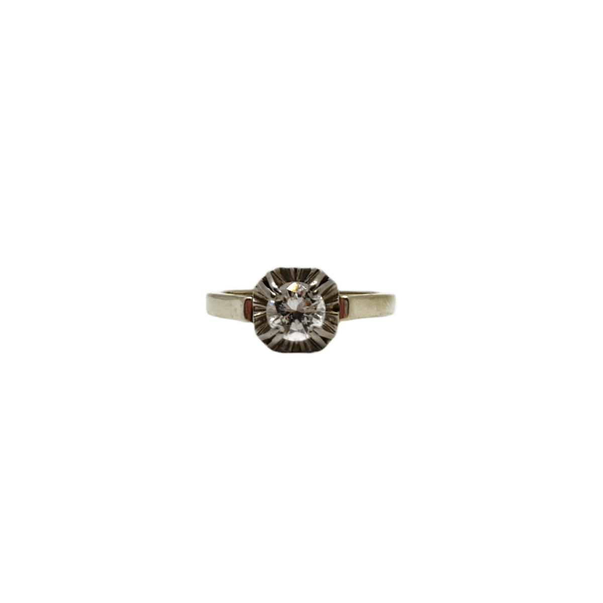 Bague Solitaire en or blanc, platine et diamant - Castafiore