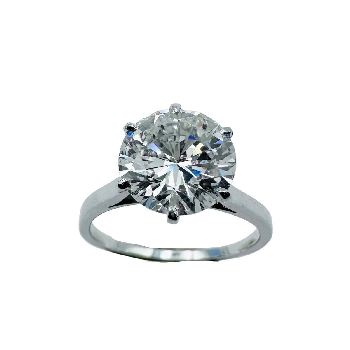 Bague Solitaire en or blanc, platine et diamant - Castafiore