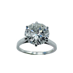 Bague Solitaire en or blanc, platine et diamant - Castafiore