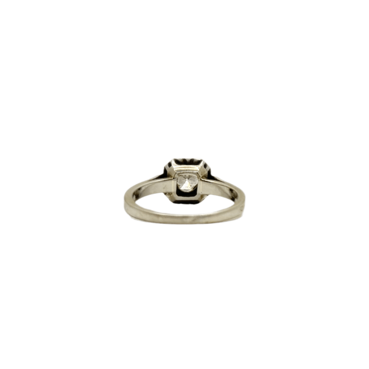 Bague Solitaire en or blanc, platine et diamant - Castafiore