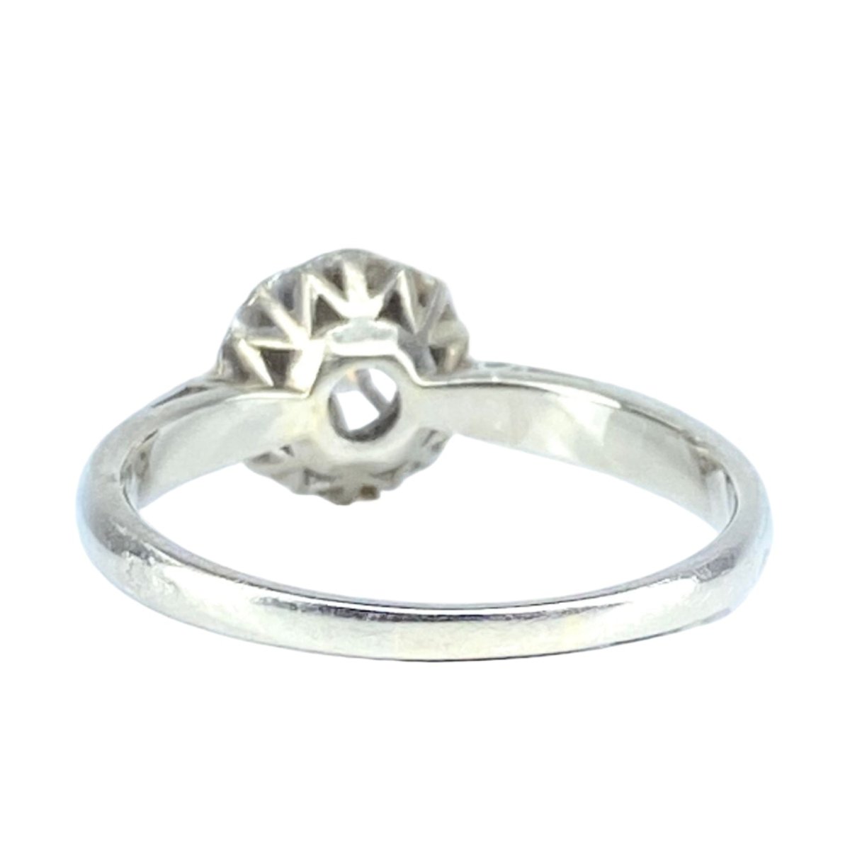 Bague Solitaire en or blanc, platine et diamant - Castafiore