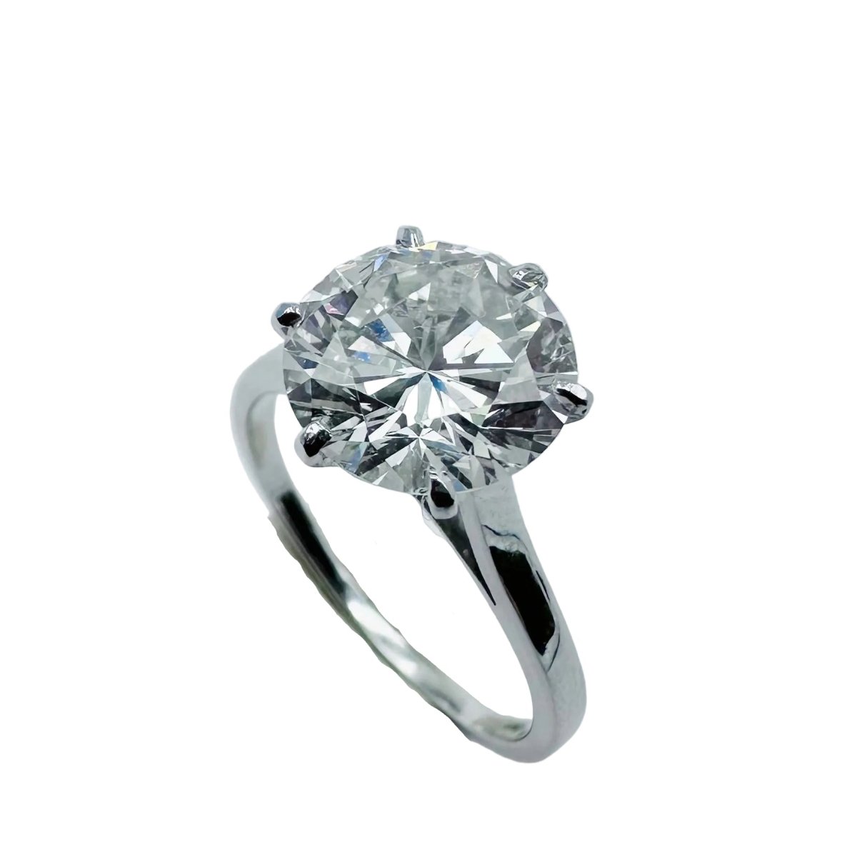 Bague Solitaire en or blanc, platine et diamant - Castafiore