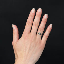 Bague Solitaire en or blanc, platine et diamant - Castafiore