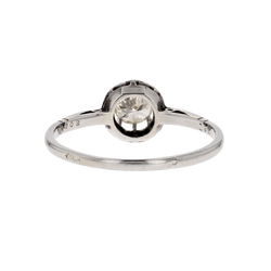 Bague Solitaire en or blanc, platine et diamant - Castafiore
