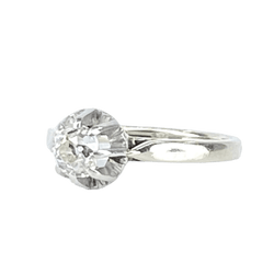 Bague Solitaire en or blanc, platine et diamant - Castafiore