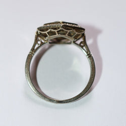 Bague Solitaire en or blanc, platine, saphirs et diamants - Castafiore