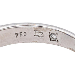 Bague Solitaire en or blanc, saphir et diamants - Castafiore