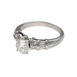 Bague Solitaire en or gris et diamant - Castafiore