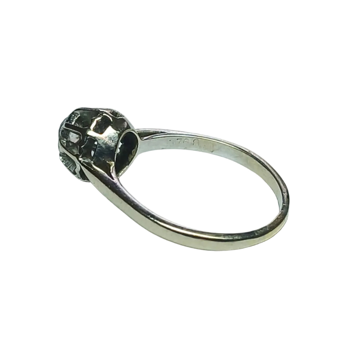 Bague Solitaire en or gris et diamant - Castafiore