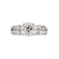 Bague Solitaire en or gris et diamant - Castafiore