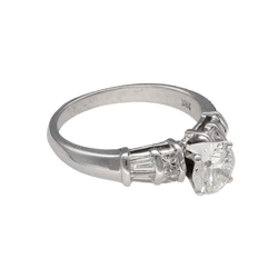 Bague Solitaire en or gris et diamant - Castafiore