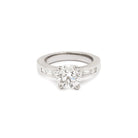 Bague Solitaire en or gris et diamants - Castafiore