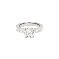 Bague Solitaire en or gris et diamants - Castafiore