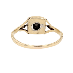 Bague Solitaire en or jaune, émail et diamant - Castafiore