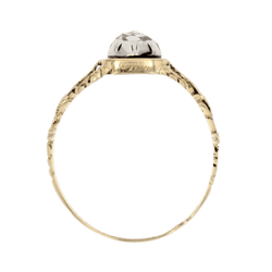 Bague Solitaire en or jaune, émail et diamant - Castafiore