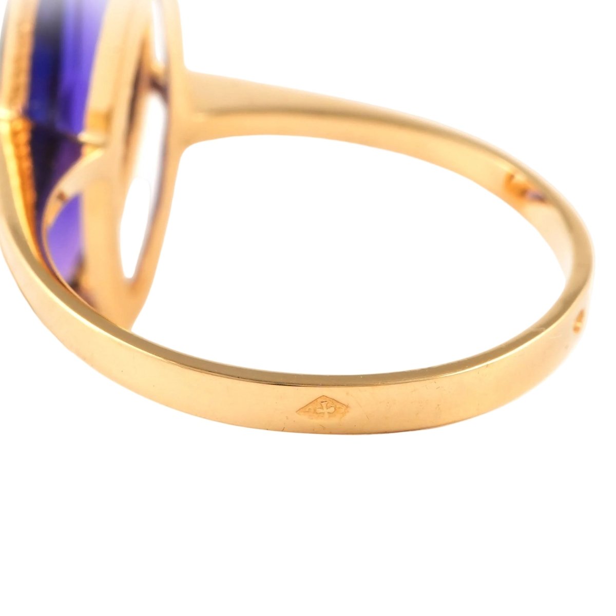Bague Solitaire en or jaune et améthyste - Castafiore