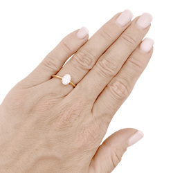 Bague Solitaire en or jaune et diamant - Castafiore