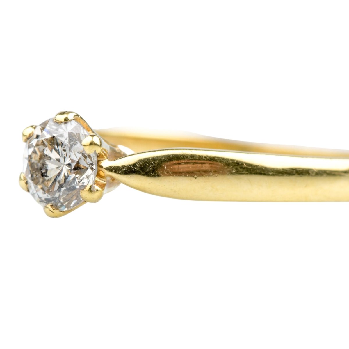 Bague Solitaire en or jaune et diamant - Castafiore