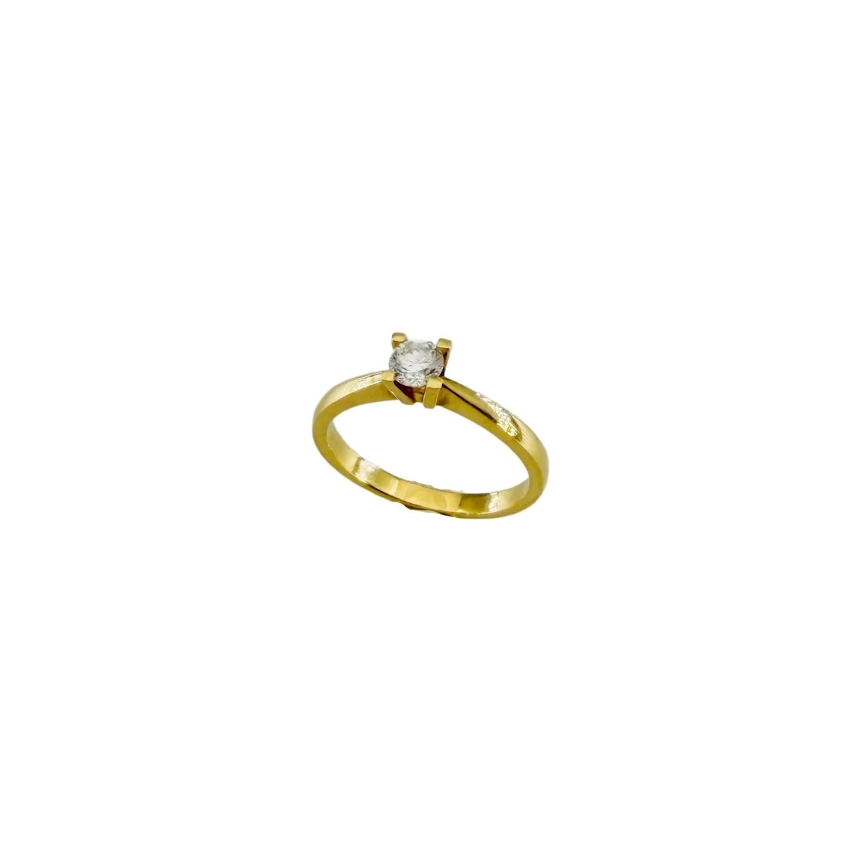 Bague Solitaire en or jaune et diamant - Castafiore