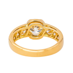 Bague Solitaire en or jaune et diamant - Castafiore