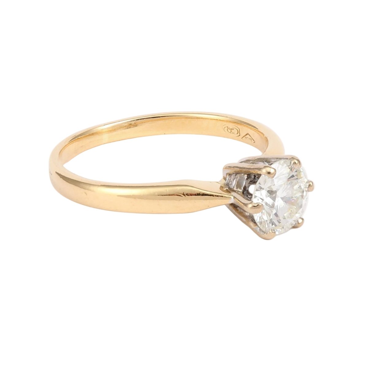 Bague Solitaire en or jaune et diamant - Castafiore