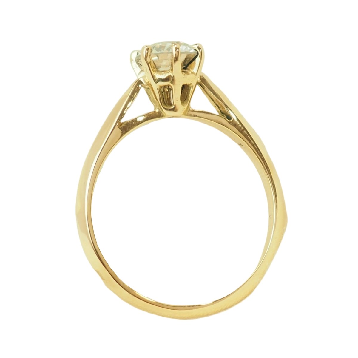 Bague Solitaire en or jaune et diamant - Castafiore