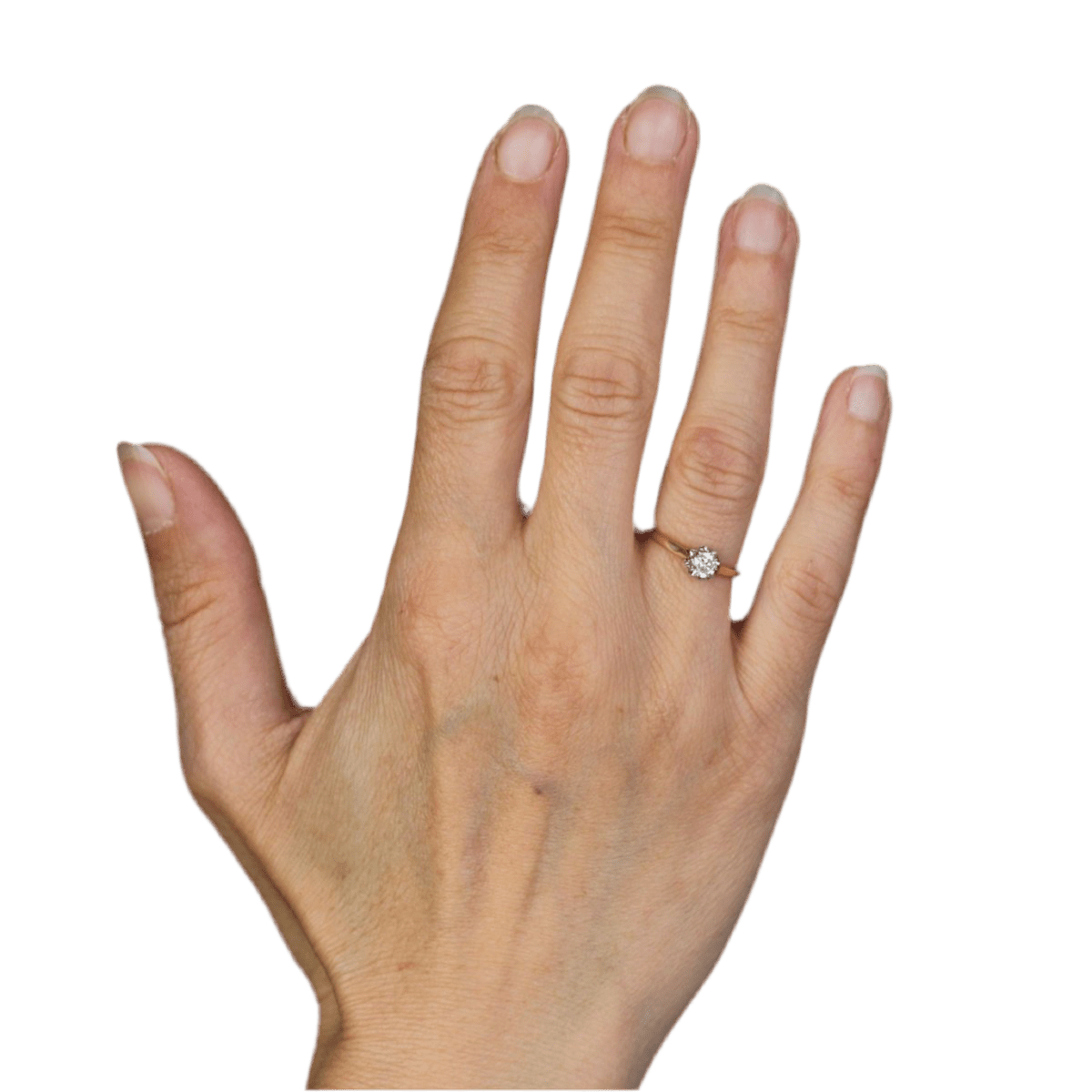 Bague Solitaire en or jaune et diamant - Castafiore