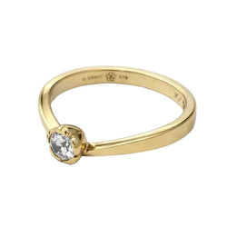 Bague Solitaire en or jaune et diamant - Castafiore