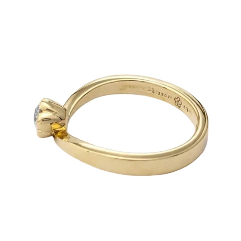 Bague Solitaire en or jaune et diamant - Castafiore