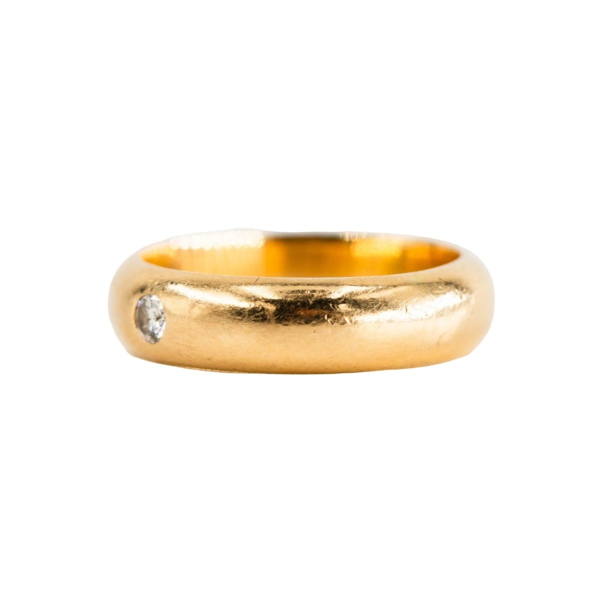 Bague Solitaire en or jaune et diamant - Castafiore