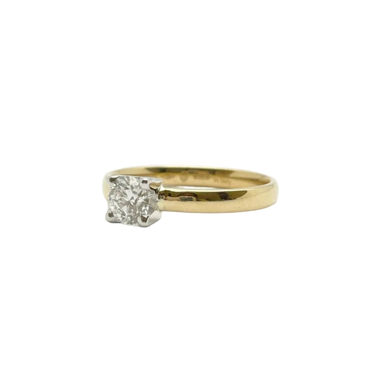 Bague Solitaire en or jaune et diamant - Castafiore