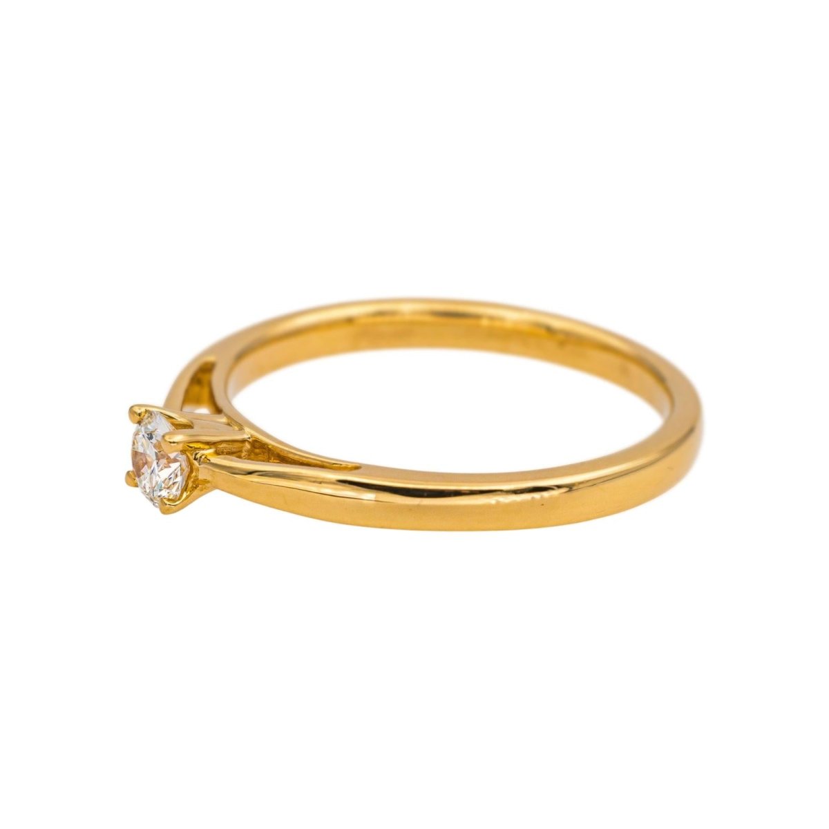 Ring Yellow gold solitaire  diamond 